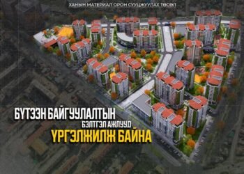“ХАНЫН МАТЕРИАЛ ОРОН СУУЦЖУУЛАХ” ТӨСЛИЙН БҮТЭЭН БАЙГУУЛАЛТЫН БЭЛТГЭЛ АЖЛУУД ҮРГЭЛЖИЛЖ БАЙНА