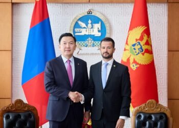 МОНГОЛ УЛСЫН МОНГОЛ УЛСЫН ЕРӨНХИЙ САЙД Н.УЧРАЛ МОНТЕНЕГРО УЛСЫН ЕРӨНХИЙЛӨГЧ ЯКОВ МИЛАТОВИЧИД БАРААЛХАВ